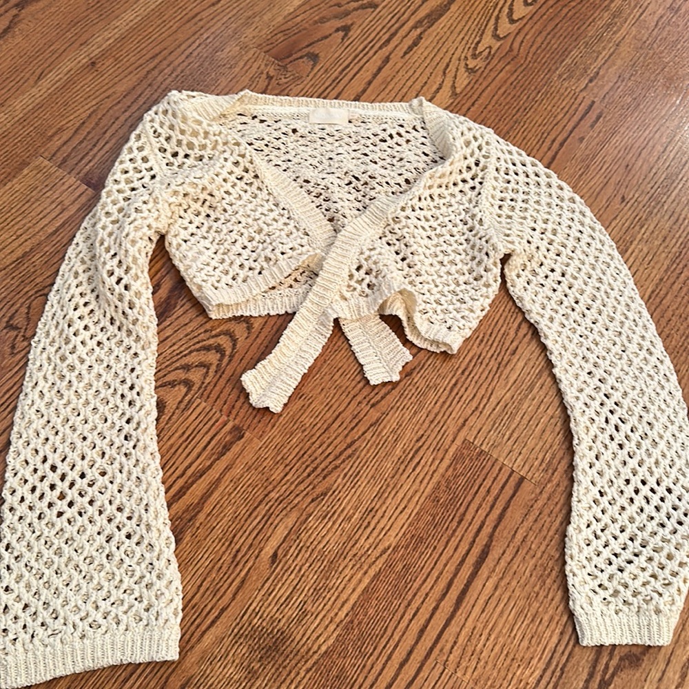 Monday Swimwear WAILEA TOP - IVORY CROCHET size small